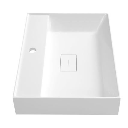Sapho - Lavabo da appoggio GODIVA 58x44 cm marmo/bianco