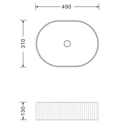 Sapho - Lavabo da appoggio PICOBELLO 49x31 cm ceramica/bianco