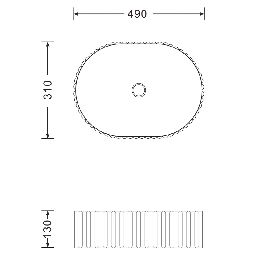 Sapho - Lavabo da appoggio PICOBELLO 49x31 cm ceramica/bianco