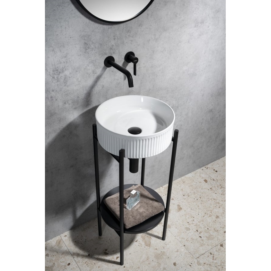 Sapho - Lavabo da appoggio PICOBELLO Ø 37 cm ceramica/bianco