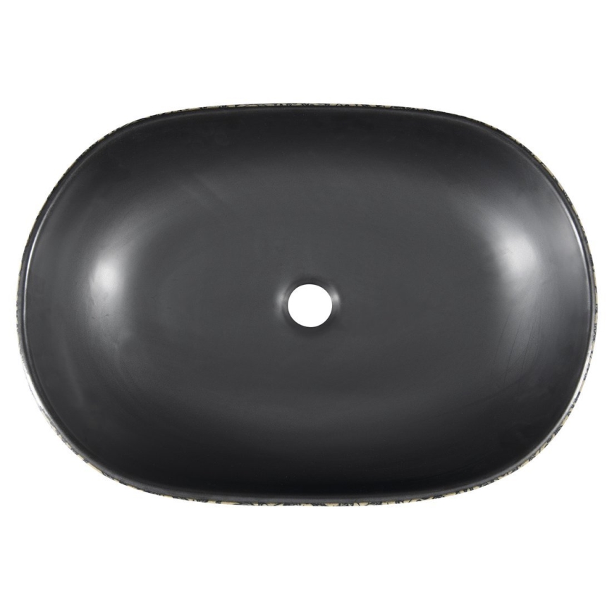 Sapho - Lavabo da appoggio PRIORI 60x40 cm ceramica/nero/blu