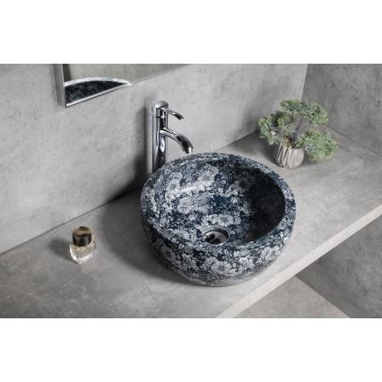 Sapho - Lavabo da appoggio PRIORI Ø 41 cm ceramica/blu