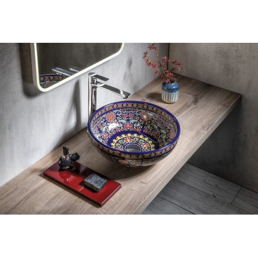 Sapho - Lavabo da appoggio PRIORI Ø 41 cm ceramica/multicolore
