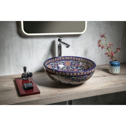 Sapho - Lavabo da appoggio PRIORI Ø 41 cm ceramica/multicolore