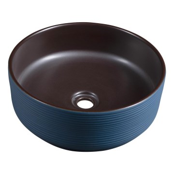 Sapho - Lavabo da appoggio PRIORI Ø 41 cm marrone/blu