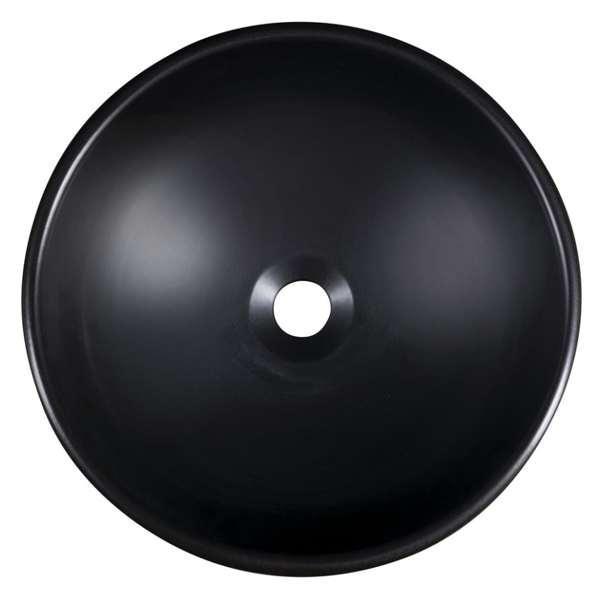 Sapho - Lavabo da appoggio PRIORI Ø 41 cm nero/bianco