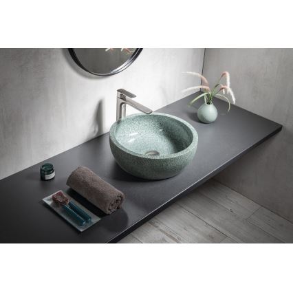 Sapho - Lavabo da appoggio PRIORI Ø 42 cm ceramica/verde