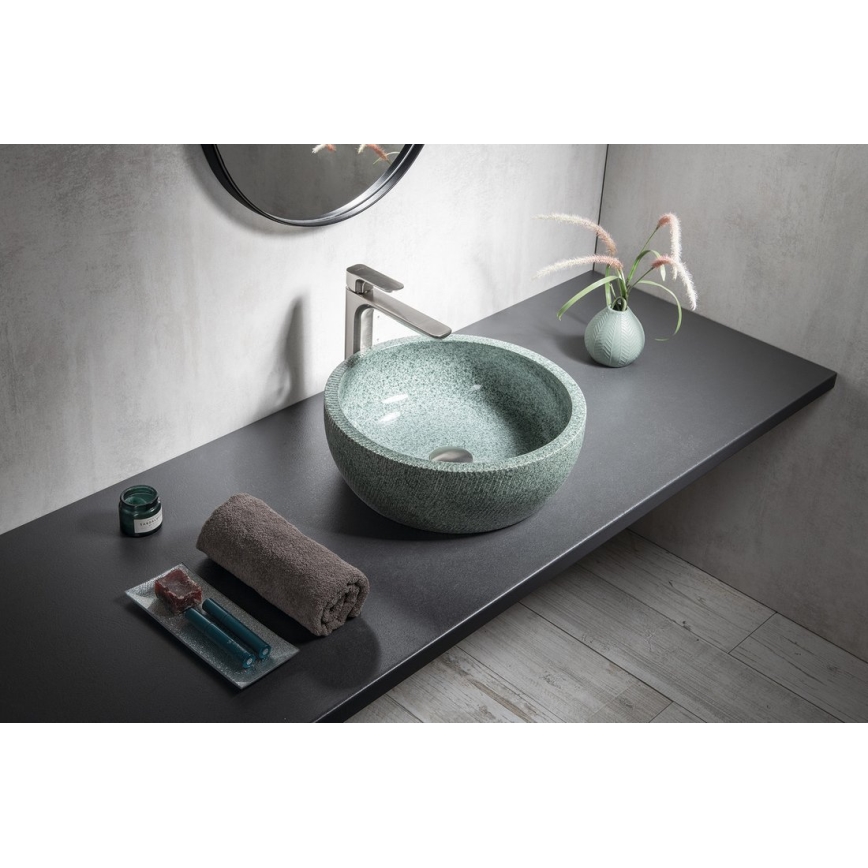 Sapho - Lavabo da appoggio PRIORI Ø 42 cm ceramica/verde