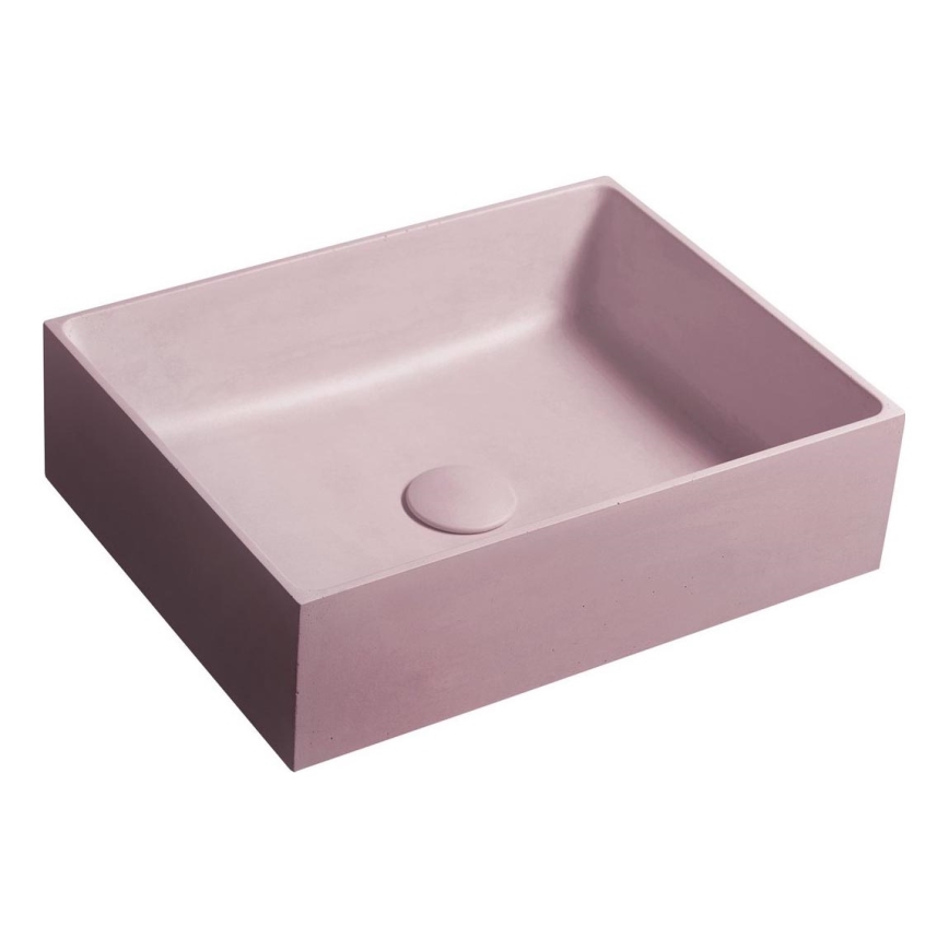 Sapho - Lavabo d'appoggio 47,5 x 36,5 cm cemento/rosa