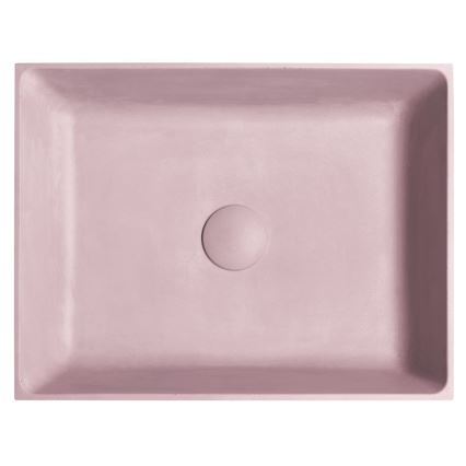 Sapho - Lavabo d'appoggio 47,5 x 36,5 cm cemento/rosa