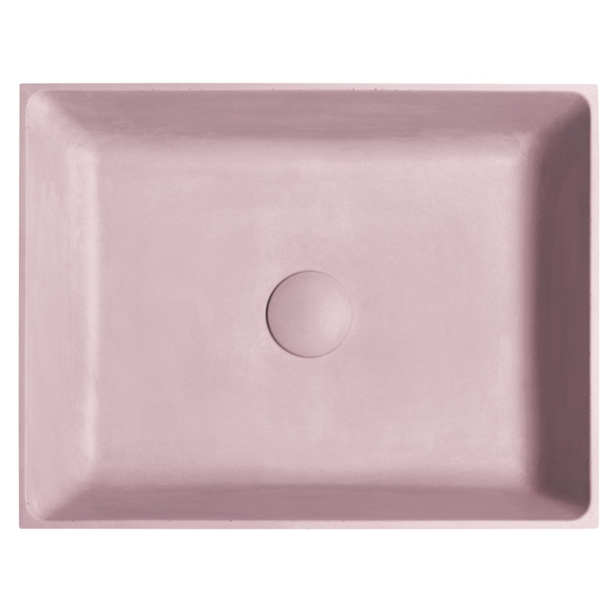 Sapho - Lavabo d'appoggio 47,5 x 36,5 cm cemento/rosa