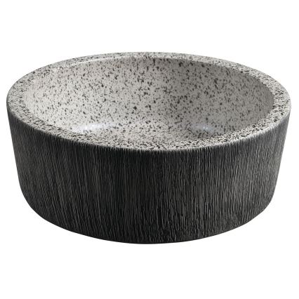 Sapho - Lavabo d'appoggio PRIORI Ø 41 cm bianco/grigio