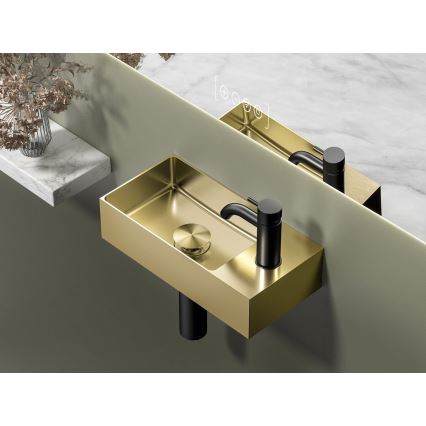 Sapho - Lavabo sospeso AURUM 36,5x18 cm oro opaco