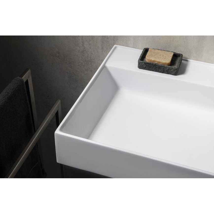 Sapho - Lavabo sospeso GODIVA 58x44 cm marmo/bianco