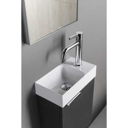 Sapho - Lavabo sospeso PICCOLINO 30x17 cm destro/marmo ricomposto/bianco