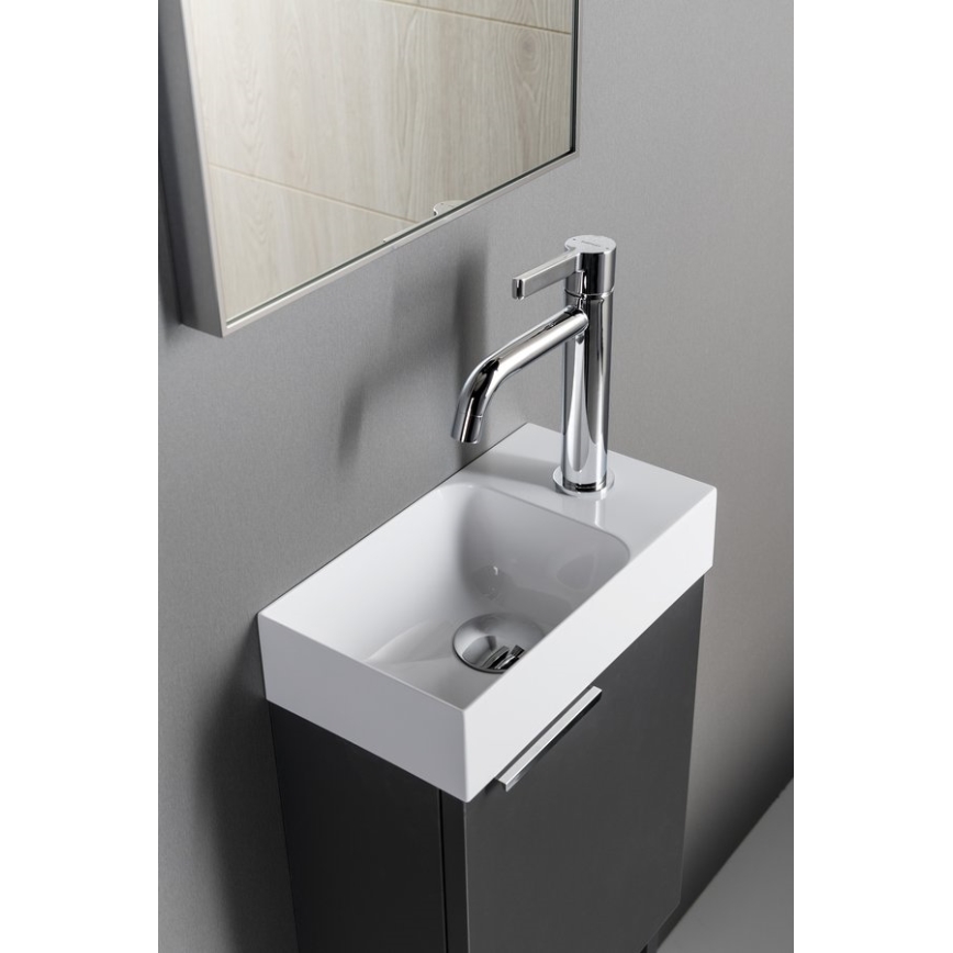 Sapho - Lavabo sospeso PICCOLINO 30x17 cm destro/marmo ricomposto/bianco