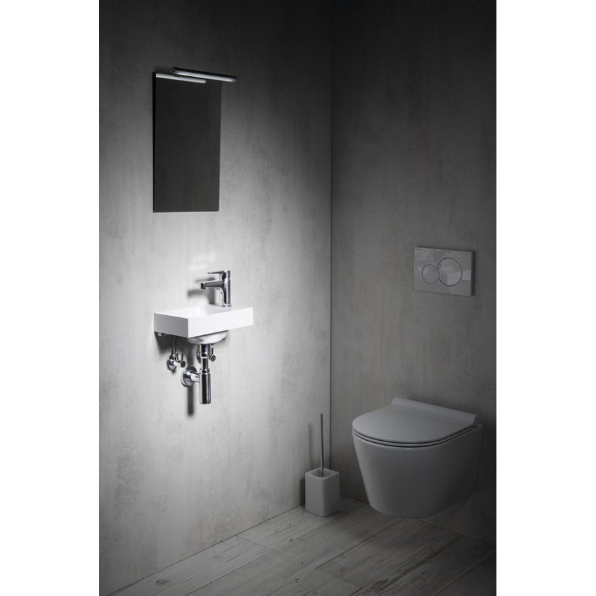 Sapho - Lavabo sospeso PICCOLINO 30x17 cm destro/marmo ricomposto/bianco