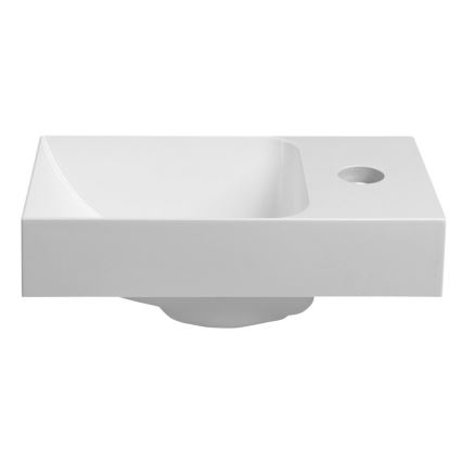 Sapho - Lavabo sospeso PICCOLINO 30x17 cm destro/marmo ricomposto/bianco