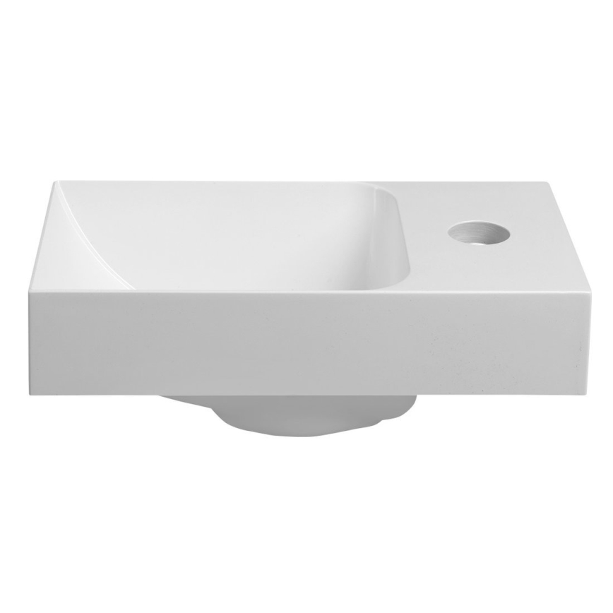 Sapho - Lavabo sospeso PICCOLINO 30x17 cm destro/marmo ricomposto/bianco