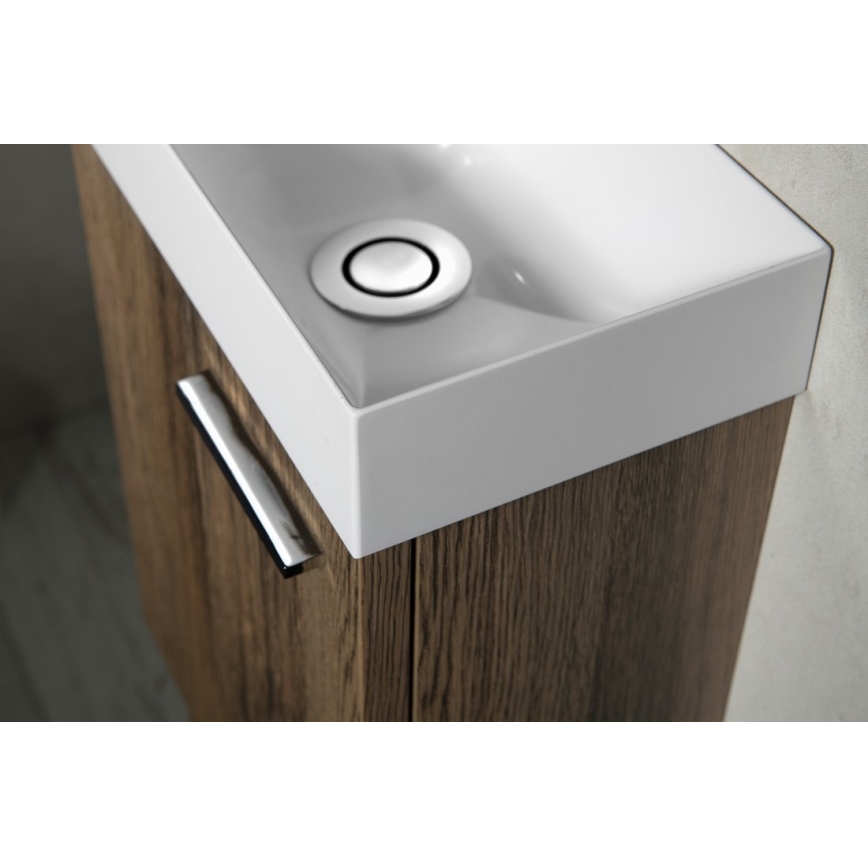 Sapho - Lavabo sospeso PICCOLINO 31x17 cm sinistro/in marmo colato/bianco