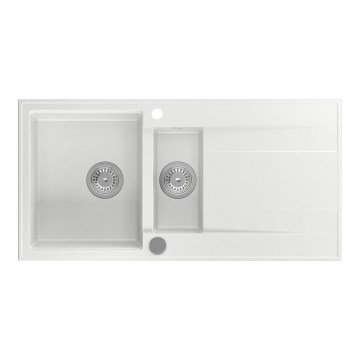 Sapho - Lavello da cucina 100x50 cm in granito/bianco