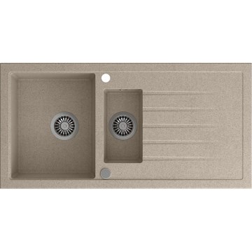 Sapho - Lavello da cucina 48x96 cm granito/beige