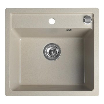 Sapho - Lavello da cucina 53x50 cm granito/beige