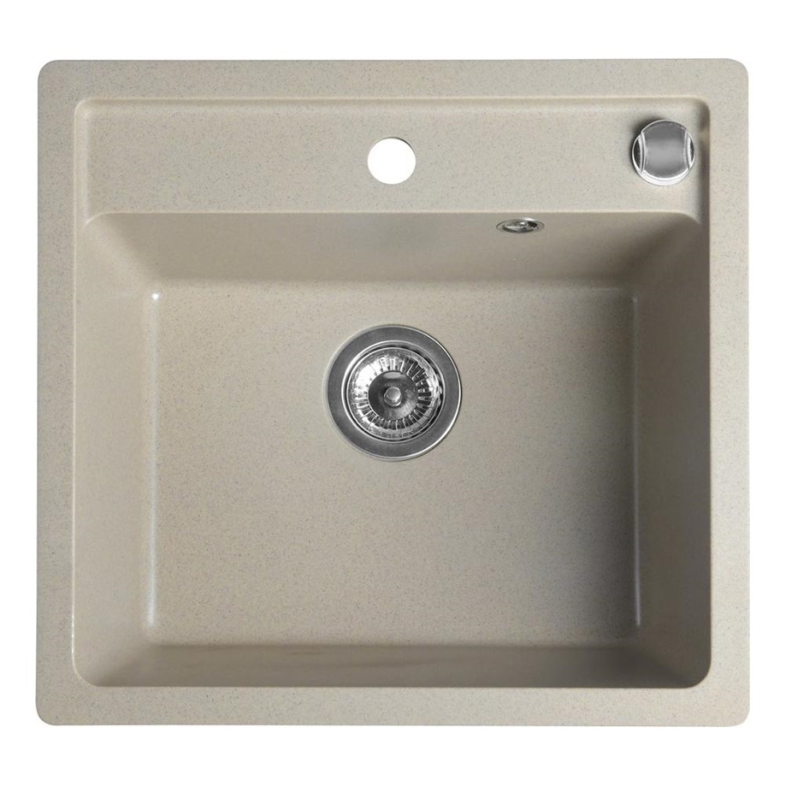 Sapho - Lavello da cucina 53x50 cm granito/beige