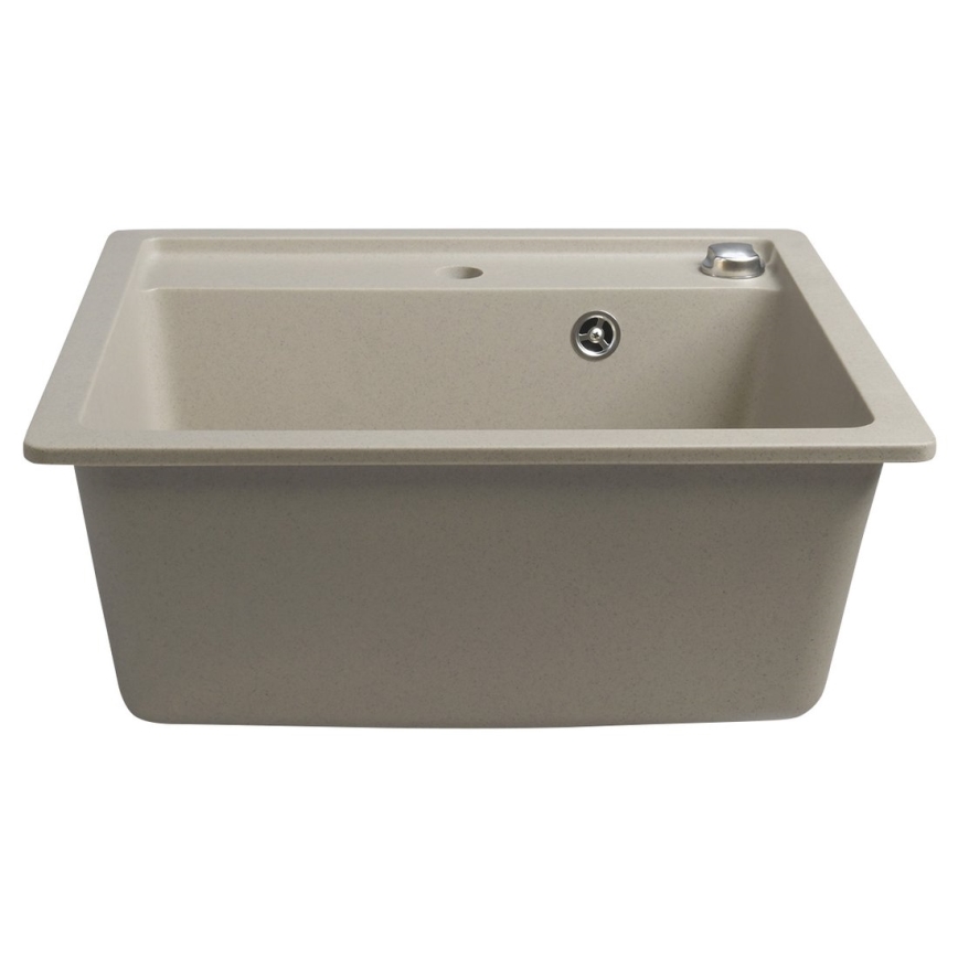 Sapho - Lavello da cucina 53x50 cm granito/beige