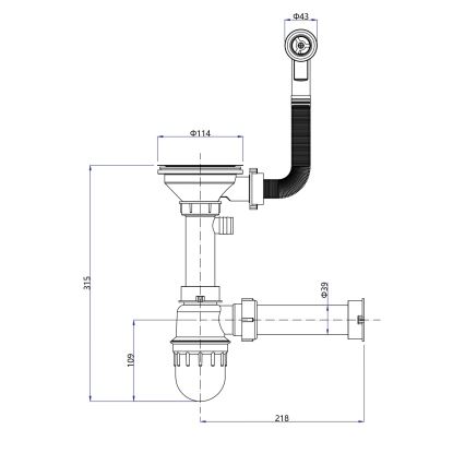 Sapho - Lavello da cucina 77x44 cm granito/beige