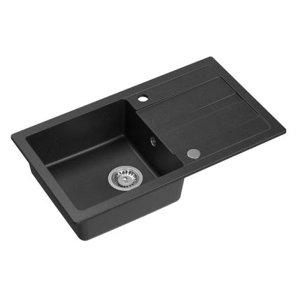 Sapho - Lavello da cucina 77x44 cm granito/nero