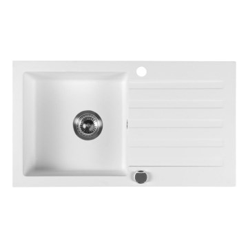 Sapho - Lavello da cucina 78x44 cm granito/bianco