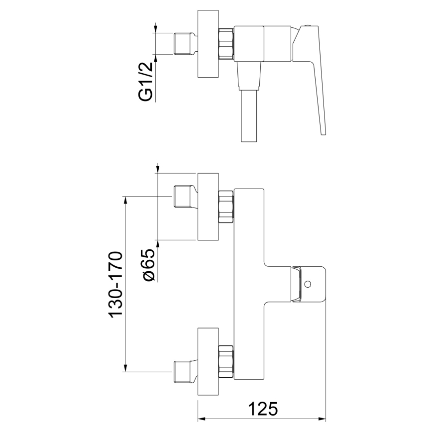 Sapho - Miscelatore doccia TURSI in cromo lucido