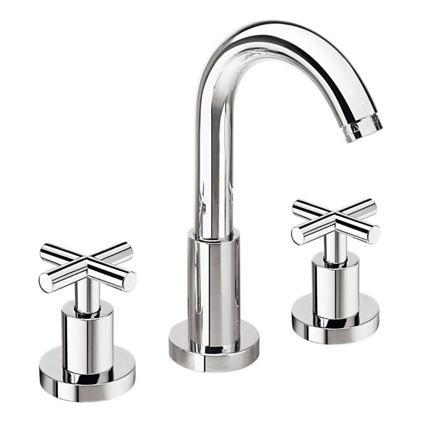 Sapho - Miscelatore per lavabo a 3 fori AXIA 23,8 cm cromo lucido