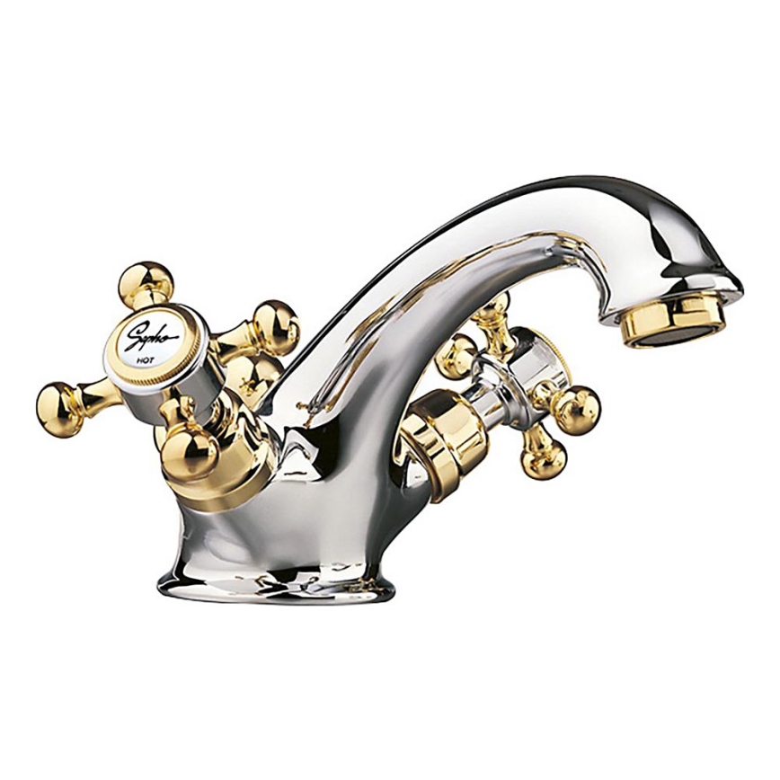 Sapho - Miscelatore per lavabo con piletta ANTEA oro