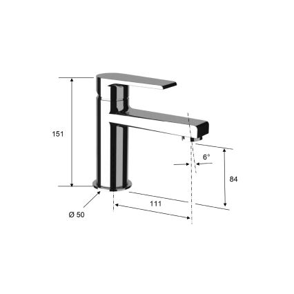 Sapho - Miscelatore per lavabo KAI 15 cm cromo lucido