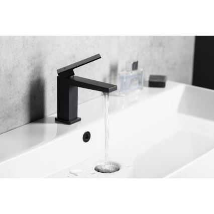 Sapho - Miscelatore per lavabo LATUS 14 cm nero opaco
