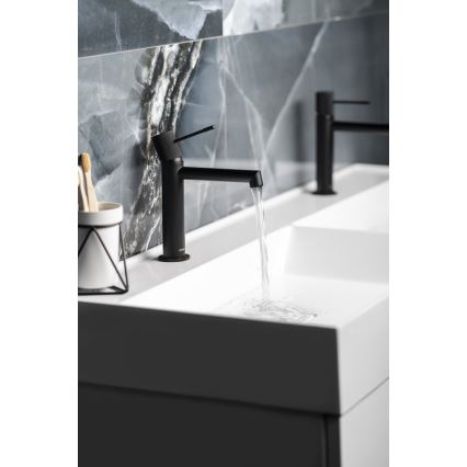 Sapho - Miscelatore per lavabo SOLARIS 20 cm nero opaco