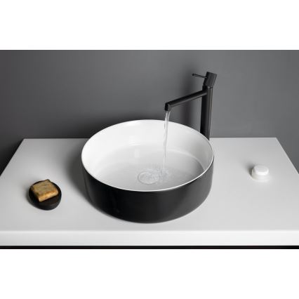 Sapho - Miscelatore per lavabo SOLARIS 32 cm nero opaco