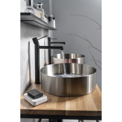 Sapho - Miscelatore per lavabo SOLARIS 32 cm nero opaco