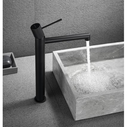 Sapho - Miscelatore per lavabo SOLARIS 32 cm nero opaco