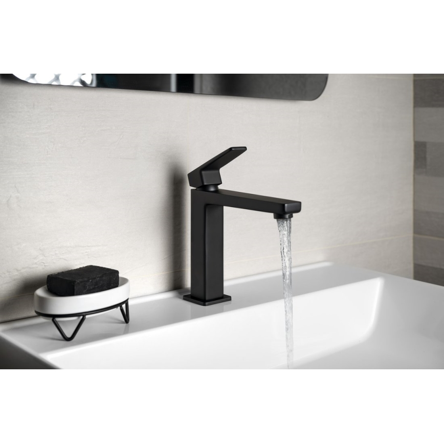 Sapho - Miscelatore per lavabo TURSI 19 cm nero opaco