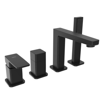 Sapho - Miscelatore per vasca 4 fori TURSI nero opaco