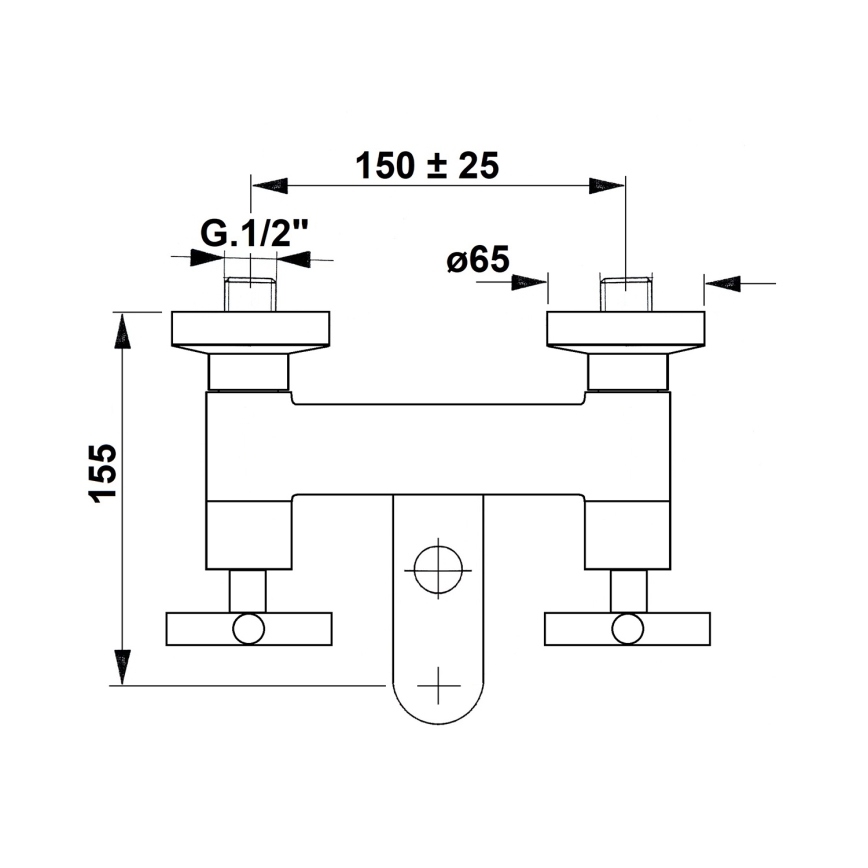Sapho - Miscelatore per vasca AXIA cromo lucido