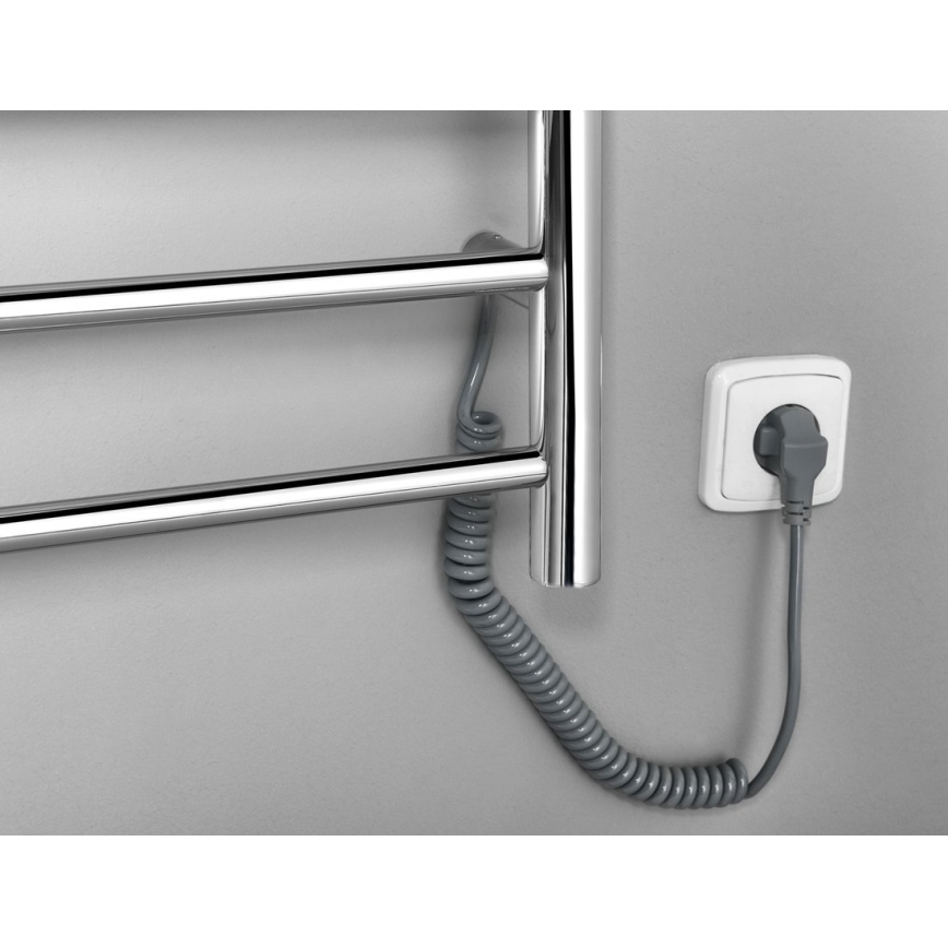Sapho - Portasciugamani elettrico REDONDO 130W/230V 150 cm cromo lucido destra arrotondato