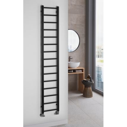 Sapho - Radiatore da bagno DINA 174x30 cm nero opaco