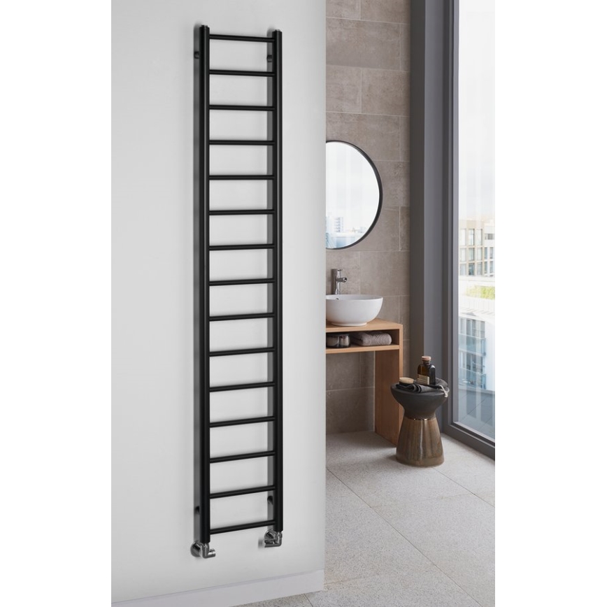 Sapho - Radiatore da bagno DINA 174x30 cm nero opaco