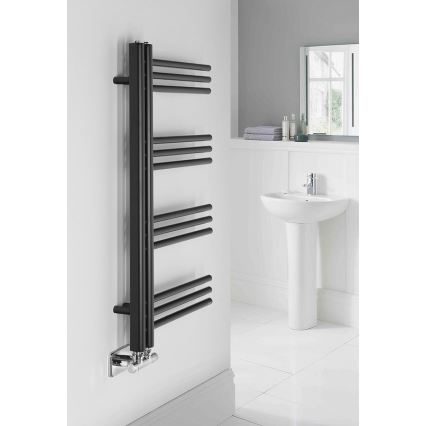 Sapho - Radiatore da bagno DORLION 90x50 cm nero opaco