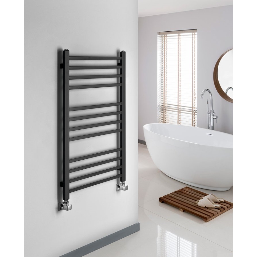 Sapho - Radiatore da bagno METRO 266W 45x89 cm nero opaco
