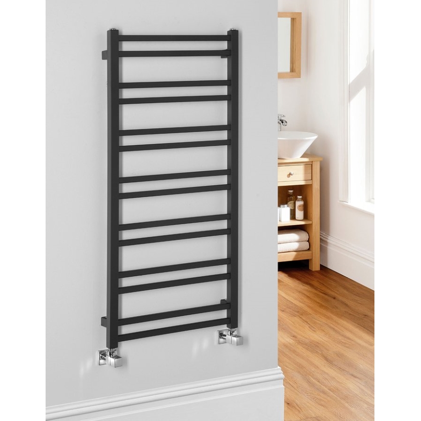 Sapho - Radiatore da bagno METRO DOS 110x50 cm nero opaco